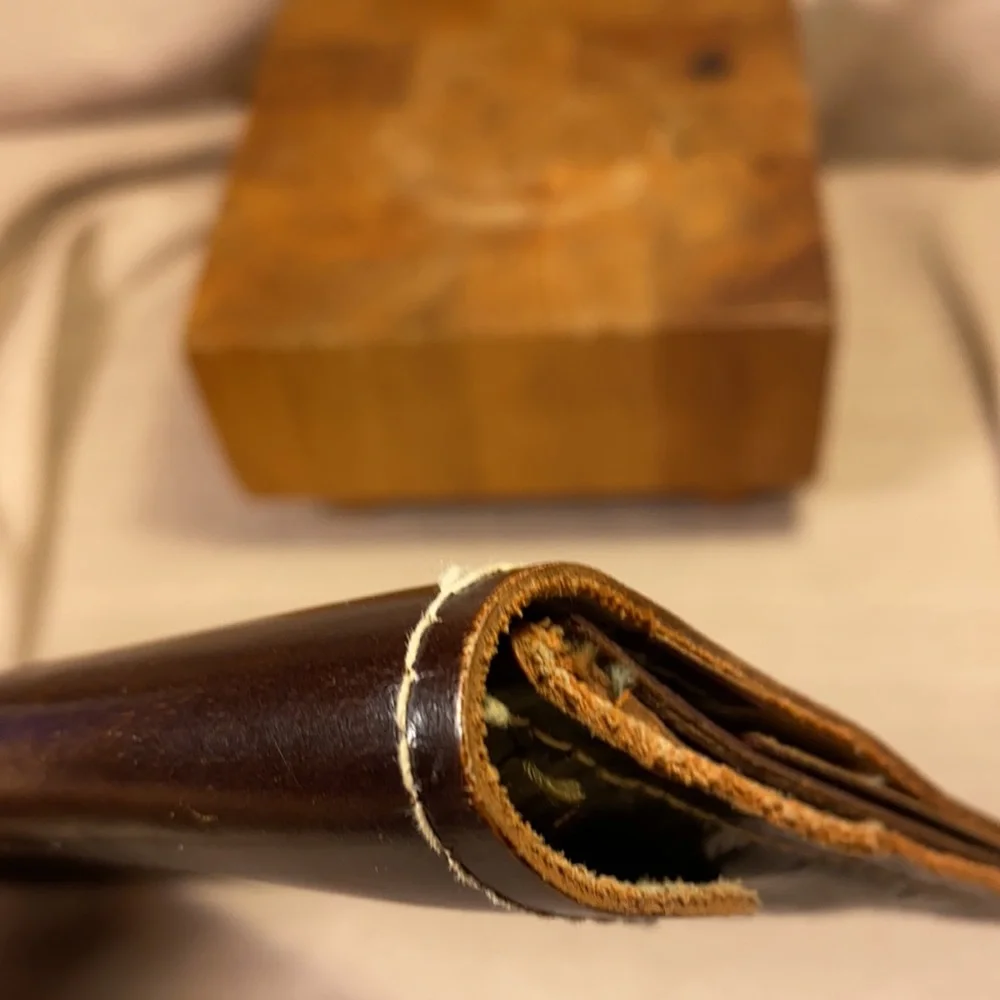 Handmade top grain cowhide long wallet